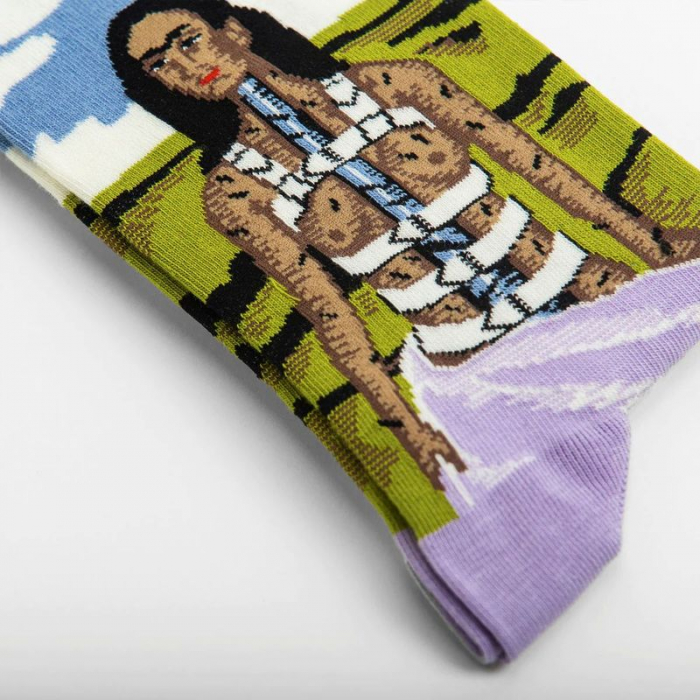 Socken Kunstwerke - Kahlo "Die gebrochene Säule"